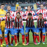 Una formazione dell Atletico Madrid prossima avversaria del Milan