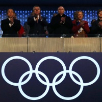 Putin con Ban Ki Moon alla cerimonia dell Olimpiade invernale di Sochi