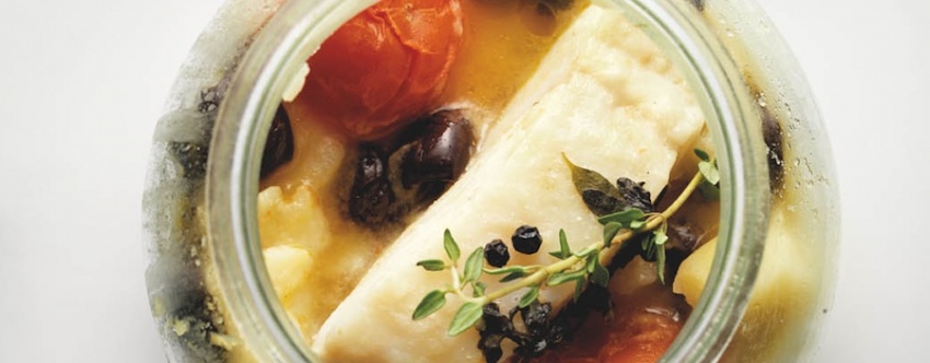 Baccalà dissalato in cartoccio di vetro