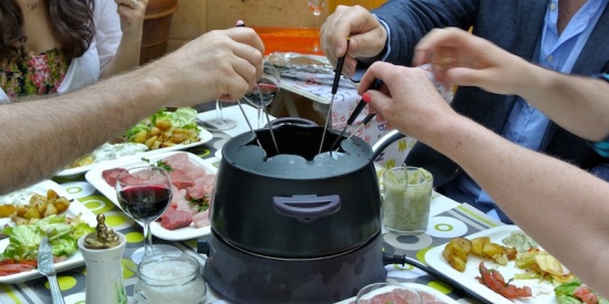Fondue bourguignonne all’Osteria La Panza