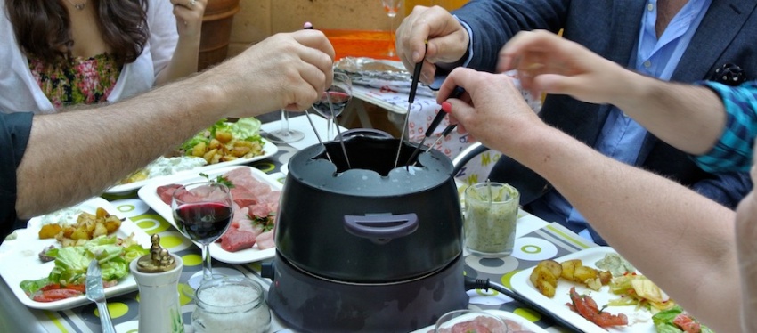 Fondue bourguignonne all’Osteria La Panza