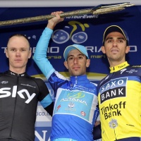 Il podio della Tirreno-Adriatico con Nibali, Froome e Contador. Sarà anche quello del Tour 2014?