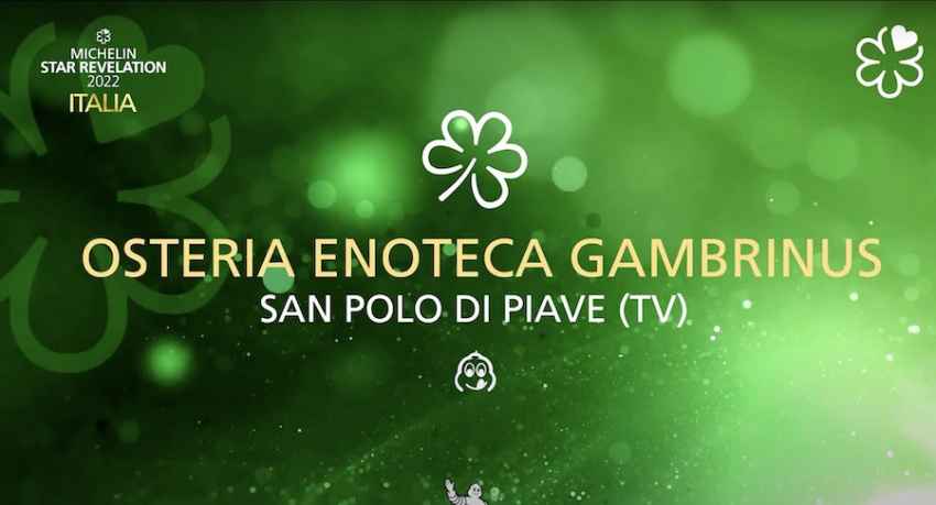 L'Osteria Gambrinus conquista la stella verde Michelin